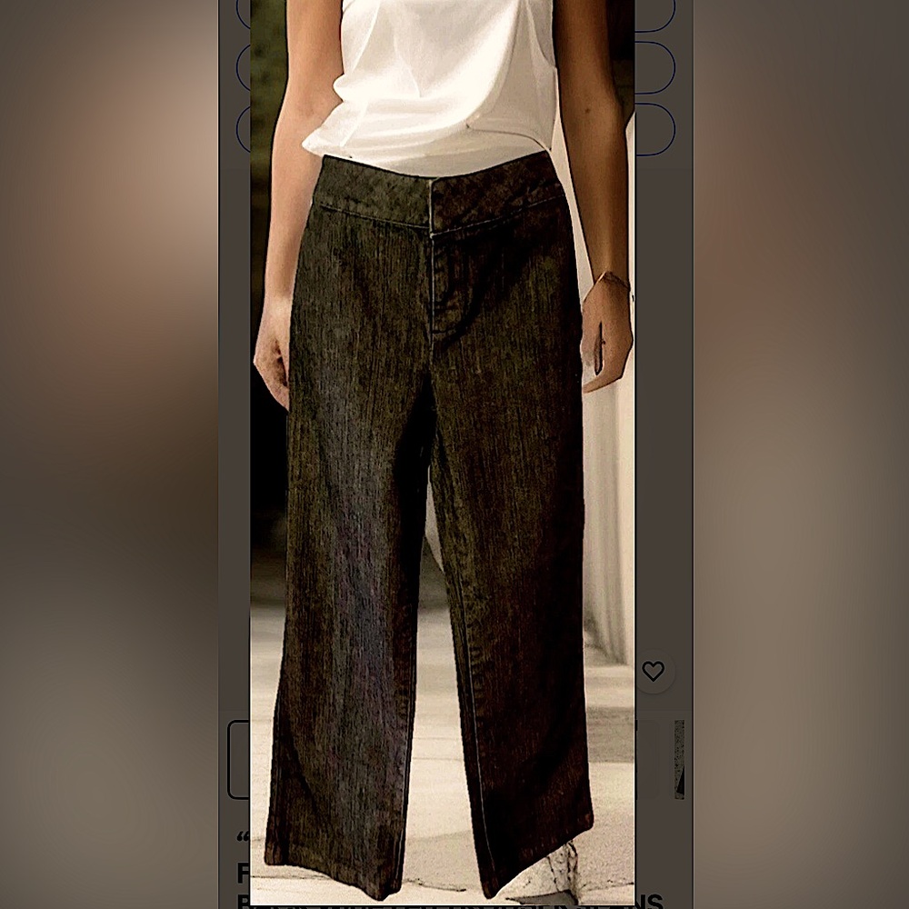 🖤D & CO🖤 SLANT FRONT POCKETS NONE ON BACK WIDE STRAIGHT LEG TROUSER JEANS NWOT - Picture 6 of 13